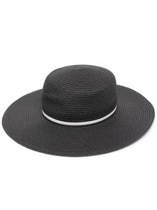 Borsalino chapeau Giselle à design tressé - Noir