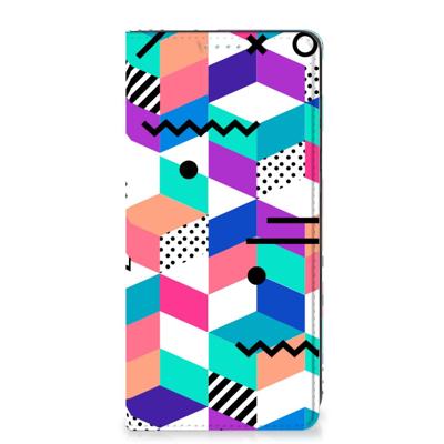 Samsung Galaxy A21s Stand Case Blokken Kleurrijk