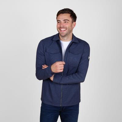 Heren Overshirt Hattem | Donkerblauw Melange