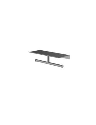 Hotbath &More Dubbele rolhouder voor Planchet serie Geborsteld gunmetal PVD