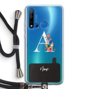 Pink Bouquet: Huawei P20 Lite (2019) Transparant Hoesje met koord