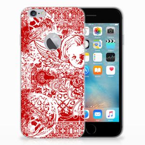 Silicone Back Case Apple iPhone 6 Plus | 6s Plus Angel Skull Rood