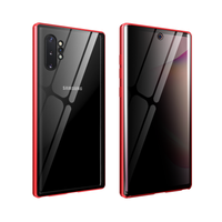 iPhone X hoesje - Full body - Shockproof - Gehard glas - Metaal - Rood