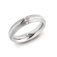 Boccia 0131-03 Titanium ring met diamant Maat 56 is 17.75mm