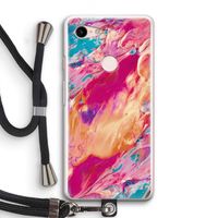 Pastel Echoes: Pixel 3 Transparant Hoesje met koord