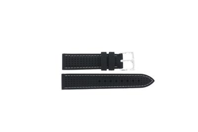 Horlogeband Universeel JD752-WS Silicoon Zwart 22mm