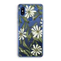 Wit bloemenpatroon: Xiaomi Mi Mix 3 Transparant Hoesje