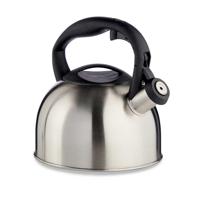 Huis/keuken of camping fluitketel / waterkoker - rvs - 2.5 liter - zilver/zwart