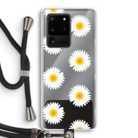 Margrietjes: Samsung Galaxy S20 Ultra Transparant Hoesje met koord
