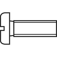 TOOLCRAFT 828786 Cilinderschroeven M1.4 10 mm Sleuf DIN 84 Staal 20 stuk(s)