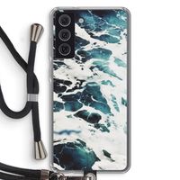 Golven: Samsung Galaxy S21 FE Transparant Hoesje met koord