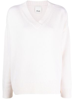 Allude pull en cachemire à col v - Tons neutres