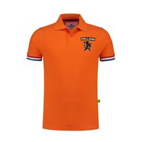 Luxe grote maten Holland supporter poloshirt leeuw op borst 200 g EK/WK heren