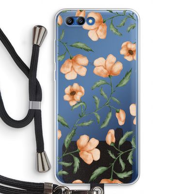 Peachy flowers: Honor 10 Transparant Hoesje met koord