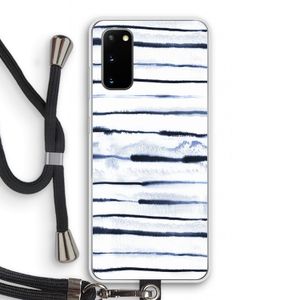 Ink Stripes: Samsung Galaxy S20 Transparant Hoesje met koord