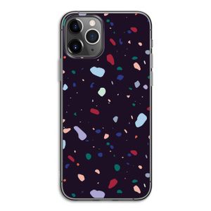 Dark Rounded Terrazzo: iPhone 11 Pro Transparant Hoesje