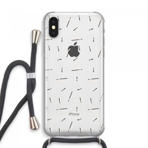 Hipster stripes: iPhone XS Max Transparant Hoesje met koord