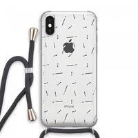 Hipster stripes: iPhone XS Max Transparant Hoesje met koord