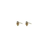 Go Dutch Label Oorbellen Stras Steentje en 3 Dots Goud