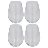 Alpina Drinkglazen - 4x stuks - glas - transparant - 350 ml - voor koude dranken