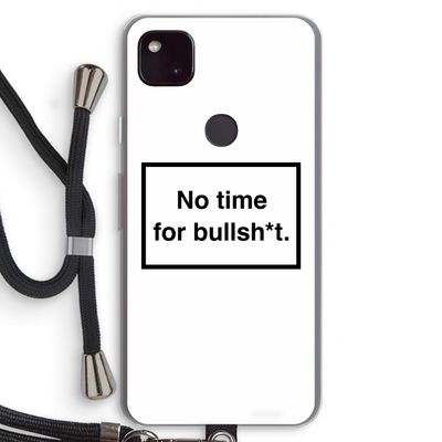 No time: Pixel 4a 5G Transparant Hoesje met koord
