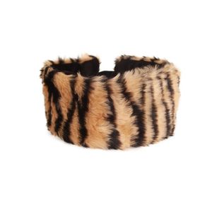 Haarband met pluche tijger dieren print voor dames   -