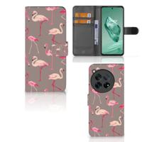 OnePlus 12 | Telefoonhoesje | Met pasjeshouder | Flamingo