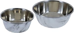 Eetbak hond RVS deco marmer 950 ml - Gebr de boon