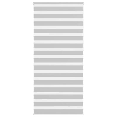 VidaXL Zebra rolgordijn 95x230 cm stofbreedte 90,9 cm lichtgrijs