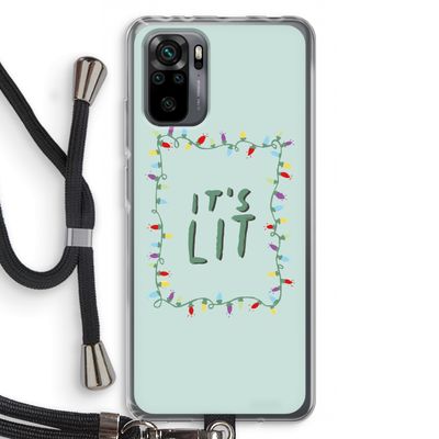 It's Lit: Xiaomi Redmi Note 10 Pro Transparant Hoesje met koord