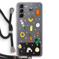 Happy bento friends: Samsung Galaxy S21 Transparant Hoesje met koord Happy bento friends: Samsung Galaxy S21 Transparant Hoesje met koord