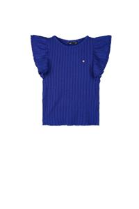 NoBell zomer top meisjes - blauw - jersey, ruffels - Kiss