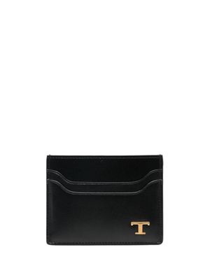 Tod's porte-cartes en cuir de veau - Noir
