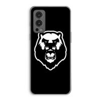 Angry Bear (black): OnePlus Nord 2 5G Transparant Hoesje