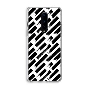 Zwarte vegen: OnePlus 8 Transparant Hoesje