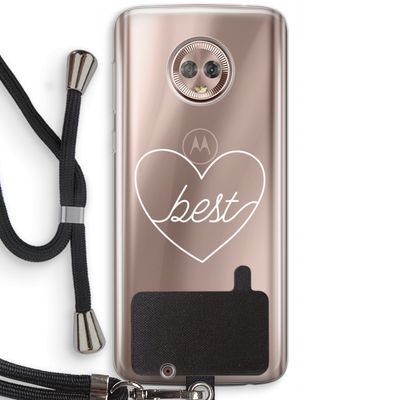 Best heart pastel: Motorola Moto G6 Transparant Hoesje met koord