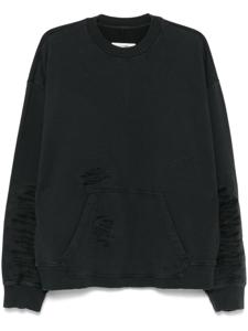 MM6 Maison Margiela sweat à détails déchirés - Gris