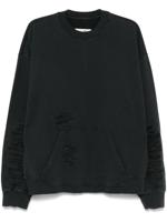 MM6 Maison Margiela sweat à détails déchirés - Gris