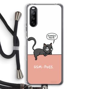 GSM poes: Sony Sony Xperia 10 III Transparant Hoesje met koord