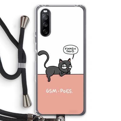 GSM poes: Sony Sony Xperia 10 III Transparant Hoesje met koord