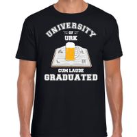 Studenten carnaval t-shirt zwart university of Urk voor heren - thumbnail