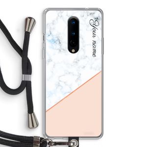 Marmer in stijl: OnePlus 8 Transparant Hoesje met koord