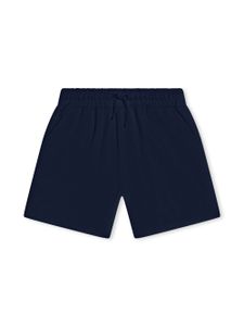 Kenzo Kids short en coton à patch logo - Bleu