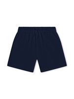 Kenzo Kids short en coton à patch logo - Bleu