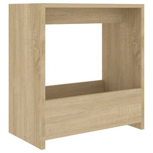 vidaXL Bijzettafel 50x26x50 cm bewerkt hout sonoma eikenkleurig