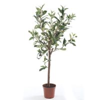 Kunstplant groene olijfboom 65 cm in betonlook pot