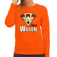 Super Willem sweater oranje voor dames - Koningsdag shirts - thumbnail