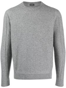 Zegna pull en cachemire mélangés à col v - Gris