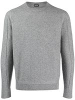 Zegna crew-neck wool-cashmere jumper - GREY - thumbnail