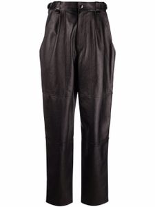 ISABEL MARANT pantalon droit en cuir - Noir